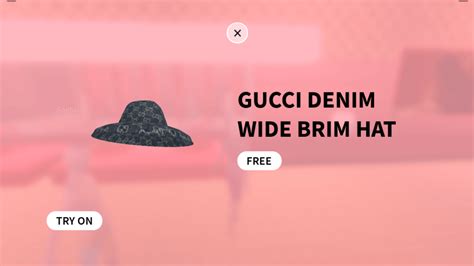 roblox gucci free hat|wide brim hat Roblox.